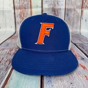 UF Florida Gators New Era Trucker Hat Mesh Snapback Blue Orange Trucker Football